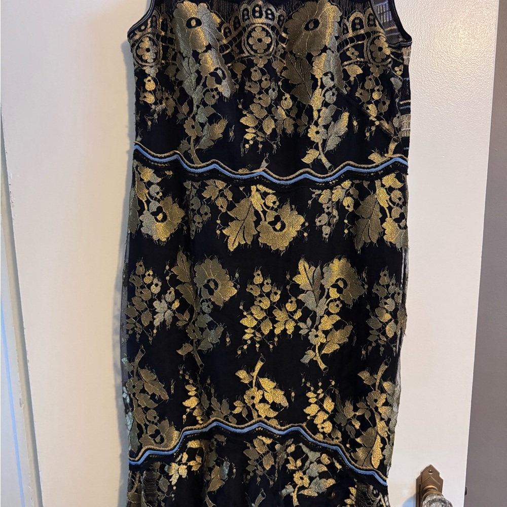 Peter Pilotto Black and Gold Mesh Detail